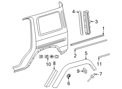 2025 Mercedes-Benz G580 Exterior Trim - Quarter Panel