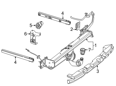 2016 Mercedes-Benz E350 Trailer Hitch Components Diagram 2