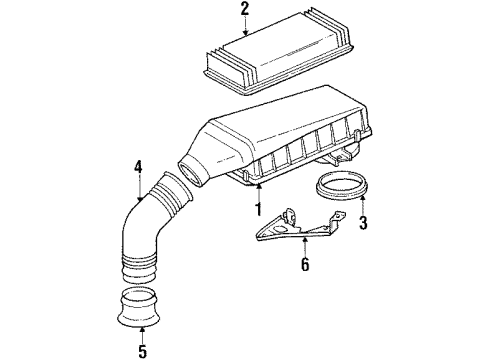1987 Mercedes-Benz 190E Hose Diagram for 102-094-61-82