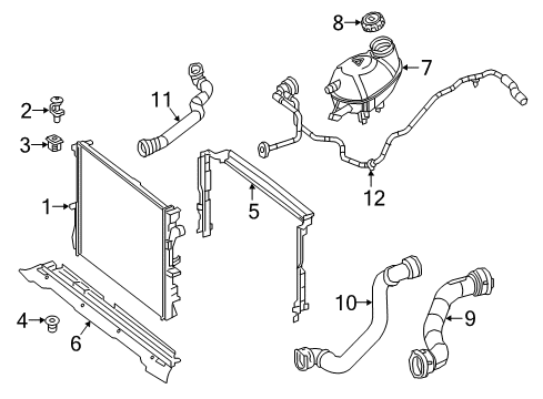 2019 Mercedes-Benz GLC43 AMG Radiator & Components Diagram