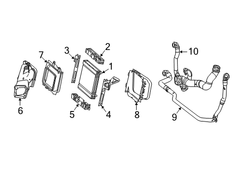 2017 Mercedes-Benz S550 Center Duct Diagram for 217-505-04-30