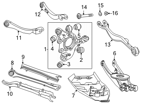 2024 Mercedes-Benz E450 Rear Suspension Components Diagram