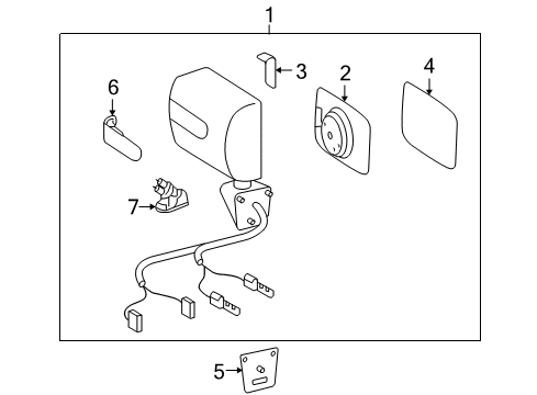 2003 Mercedes-Benz G500 Outside Mirrors Diagram