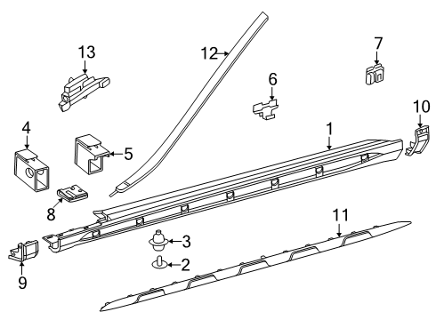 2025 Mercedes-Benz E450 Exterior Trim - Pillars Diagram 2