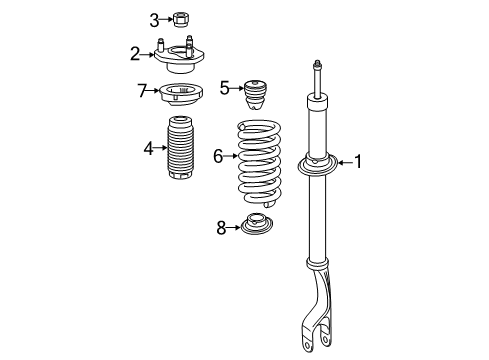 2019 Mercedes-Benz GLC63 AMG Struts & Components Diagram 2