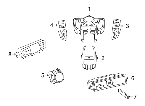 2024 Mercedes-Benz G550 Center Console Diagram