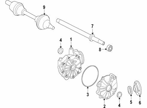 2016 Mercedes-Benz GLC300 Differential - Front Diagram