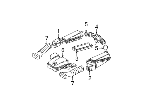 2002 Mercedes-Benz C32 AMG Air Intake Diagram