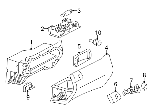 2002 Mercedes-Benz C230 Glove Box Diagram
