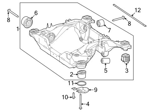 2025 Mercedes-Benz EQS 450 SUV Suspension Mounting - Rear