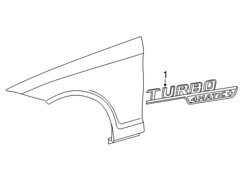 2020 Mercedes-Benz CLS53 AMG Exterior Trim - Fender Diagram