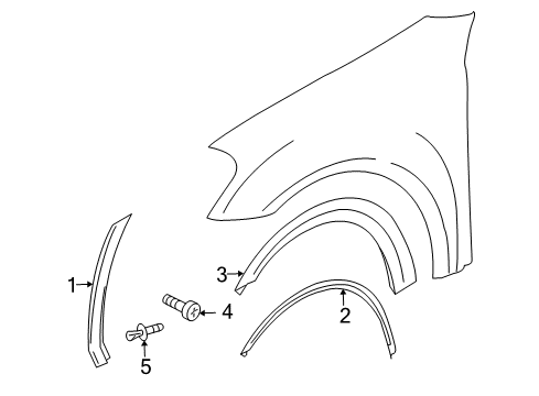 2012 Mercedes-Benz GL450 Exterior Trim - Fender