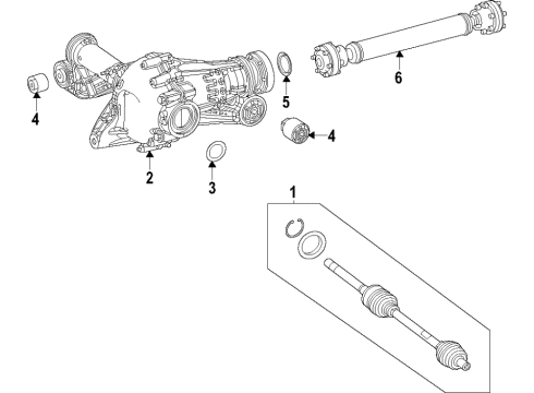 2025 Mercedes-Benz GLE53 AMG Differential - Front Diagram