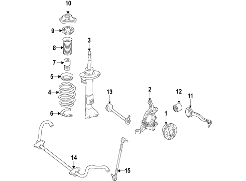 2013 Mercedes-Benz C63 AMG Front Suspension Diagram