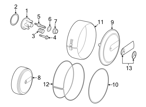 2024 Mercedes-Benz G550 Carrier & Components - Spare Tire Diagram