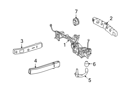 2012 Mercedes-Benz GL450 Trailer Hitch Components