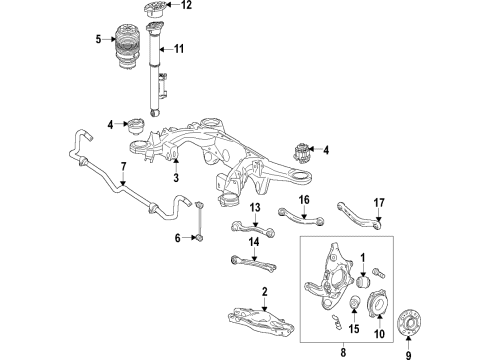 2021 Mercedes-Benz E350 Stabilizer Bar & Components Diagram 6