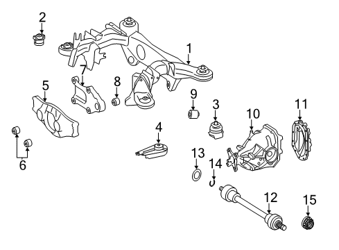 2014 Mercedes-Benz CL550 Drive Axles - Rear Diagram