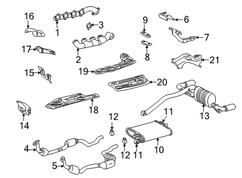 2002 Mercedes-Benz ML55 AMG Exhaust System Diagram 2