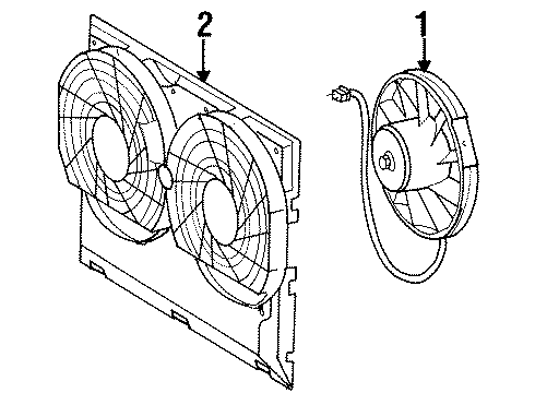 1992 Mercedes-Benz 300D Condenser Fan Diagram