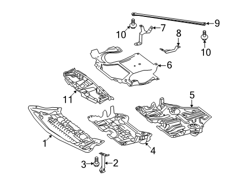 2010 Mercedes-Benz E550 Splash Shields Diagram 2