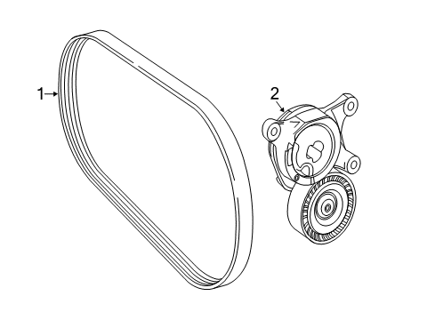2019 Mercedes-Benz GLA250 Belts & Pulleys Diagram