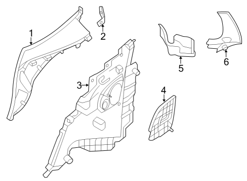 2023 Mercedes-Benz SL43 AMG Interior Trim - Quarter Panels