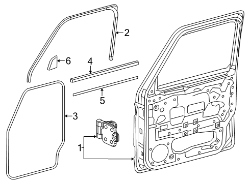 2024 Mercedes-Benz G550 Door & Components Diagram