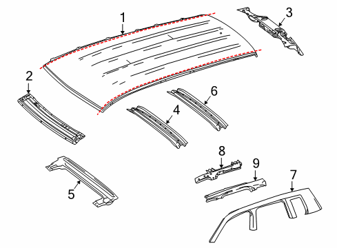 2013 Mercedes-Benz GLK350 Roof & Components