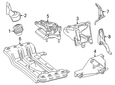2017 Mercedes-Benz CLS550 Front Mount Diagram for 212-240-62-17-64