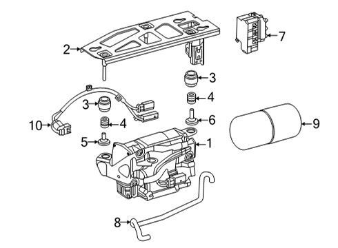 2021 Mercedes-Benz AMG GT 53 Ride Control - Rear Diagram