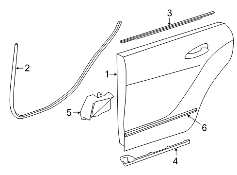 2013 Mercedes-Benz CLS550 Door & Components Diagram 2