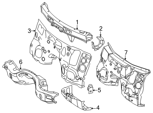 2024 Mercedes-Benz GLC300 Cowl Diagram 3