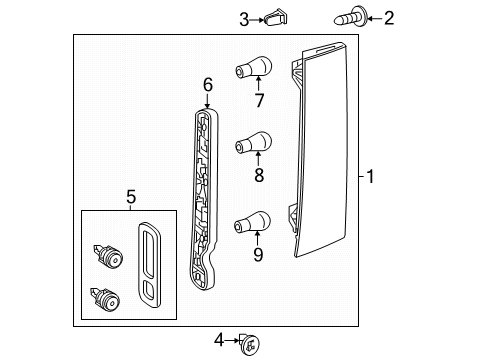 2024 Mercedes-Benz eSprinter Tail Lamps