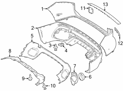 2024 Mercedes-Benz GLB250 Bumper & Components - Rear Diagram 2