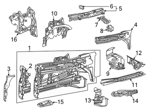 2025 Mercedes-Benz GLS450 Structural Components & Rails