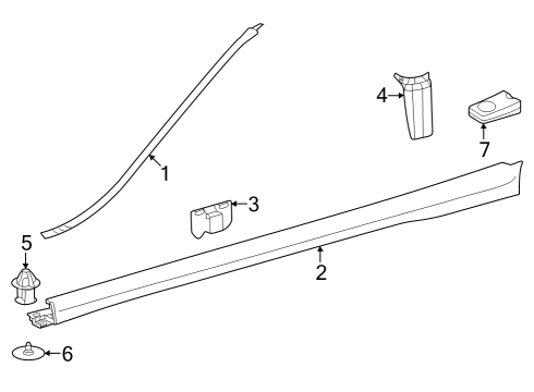2023 Mercedes-Benz EQB 250+ Exterior Trim - Pillars
