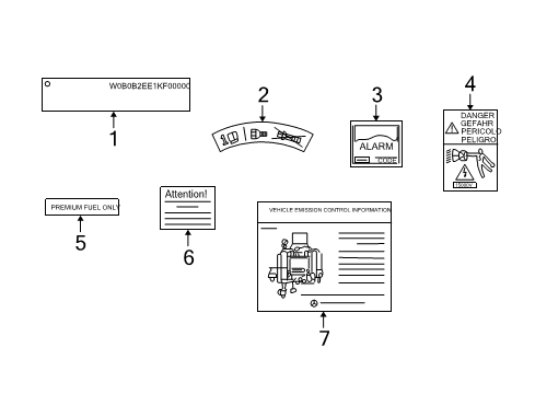 2003 Mercedes-Benz C230 Information Labels Diagram 2