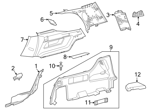 2023 Mercedes-Benz EQB 250+ Interior Trim - Quarter Panels