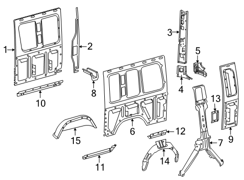 2024 Mercedes-Benz Sprinter 2500 Inner Structure - Side Panel