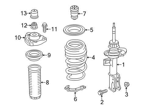 2014 Mercedes-Benz CLA250 Struts & Components Diagram