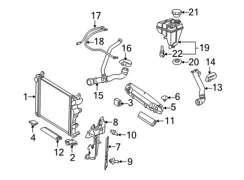 2008 Mercedes-Benz SL600 Lower Hose Diagram for 230-501-46-82