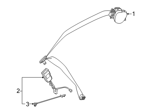 2017 Mercedes-Benz S550 Rear Seat Belts Diagram