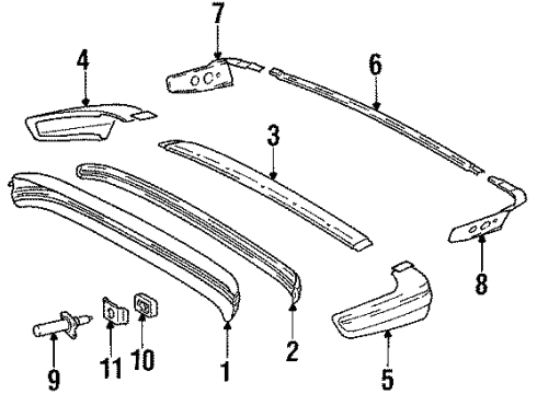 1985 Mercedes-Benz 300CD Rear Bumper Diagram