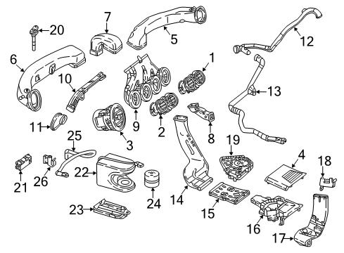 2019 Mercedes-Benz E53 AMG Ducts Diagram