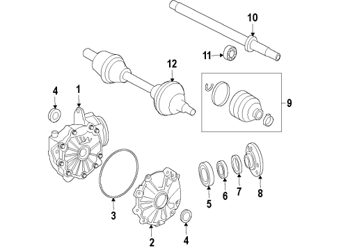 2010 Mercedes-Benz CL550 Differential - Front Diagram