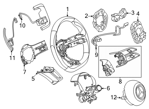2024 Mercedes-Benz EQE SUV AMG Steering Wheel & Trim