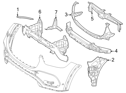 2025 Mercedes-Benz GLE53 AMG Bumper & Components - Front Diagram 2