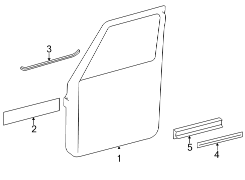 2003 Mercedes-Benz G500 Door & Components Diagram
