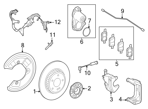 2023 Mercedes-Benz EQS 450+ SUV Parking Brake Diagram